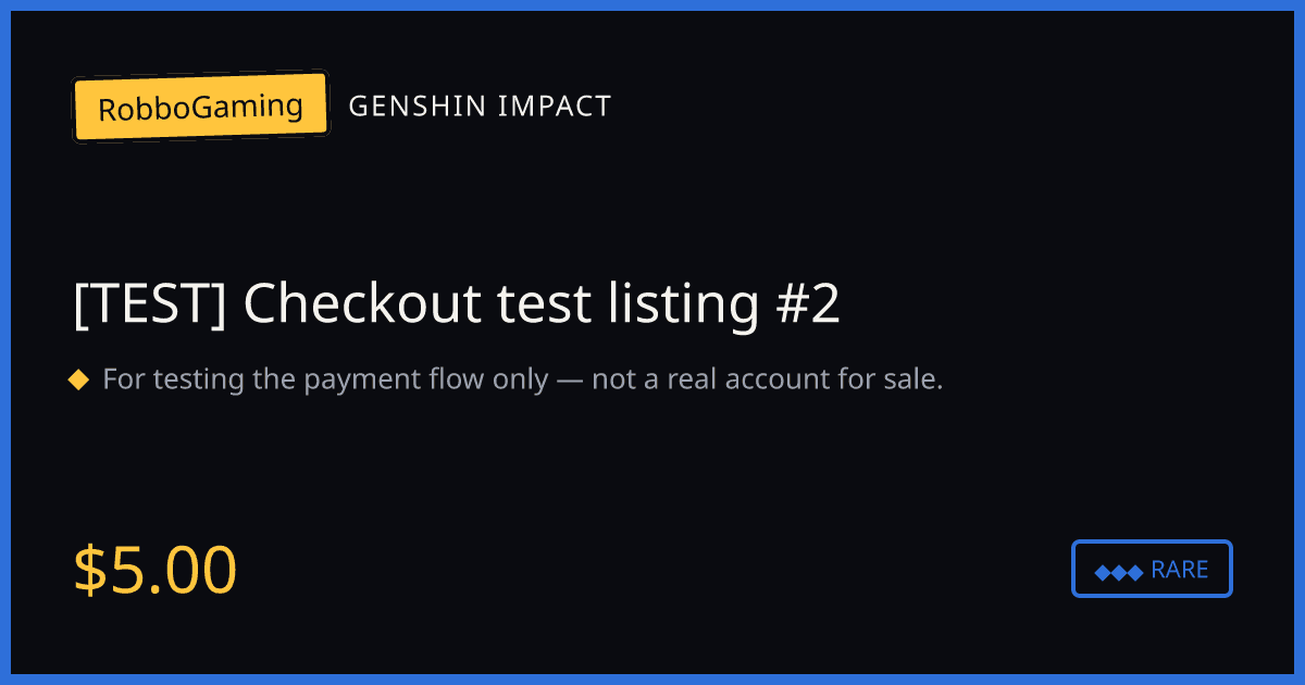 [TEST] Checkout test listing #2